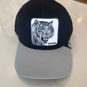 Goorin Bros Mens/unisex “Savage Tiger” Trucker Hat - Black & Gray SnapBack